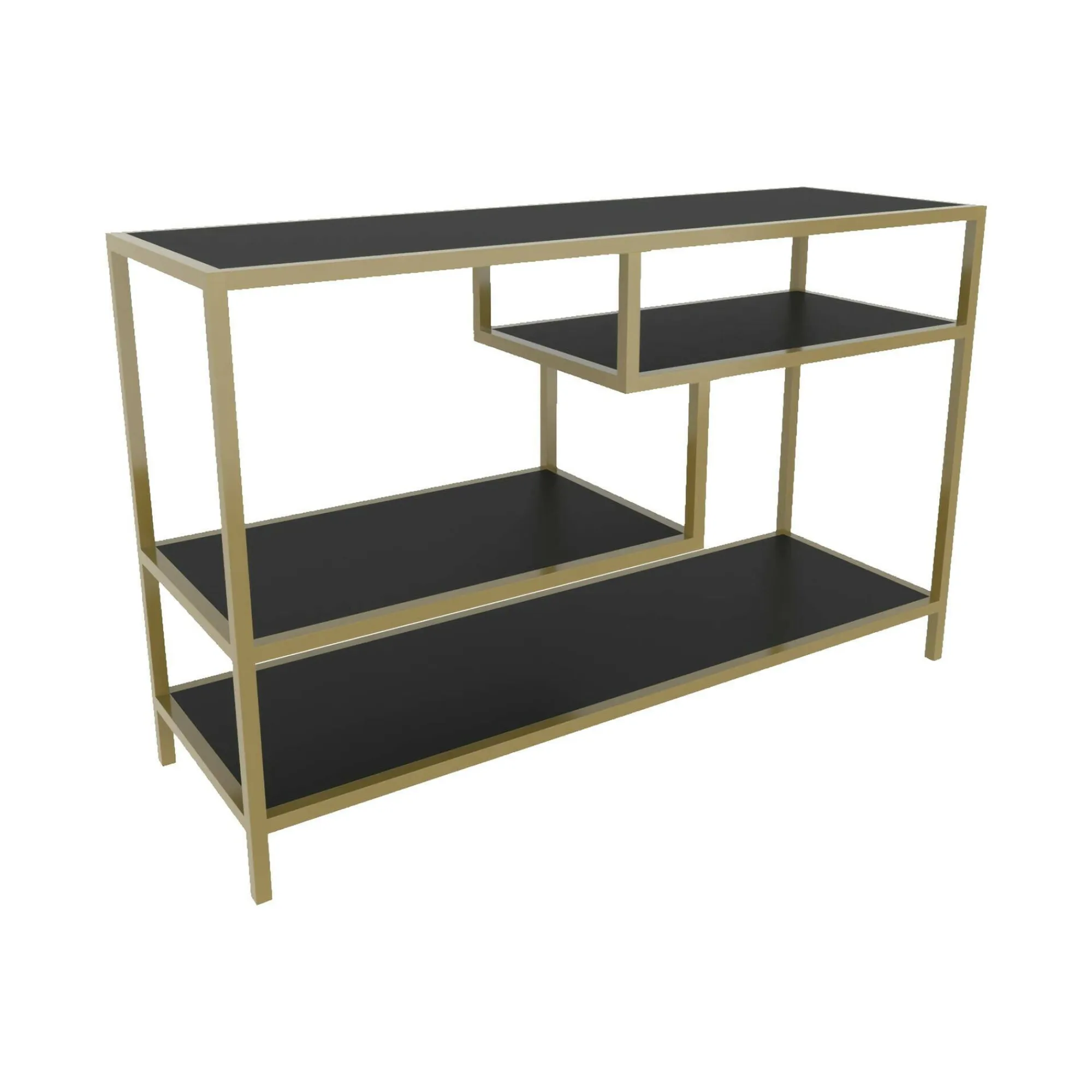 Mobile porta TV Ivette, 120x39h75 cm, Oro e Antracite<Dmora Best