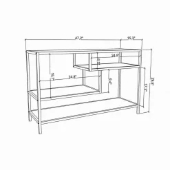 Mobile porta TV Ivette, 120x39h75 cm, Oro e Bianco<Dmora Best Sale