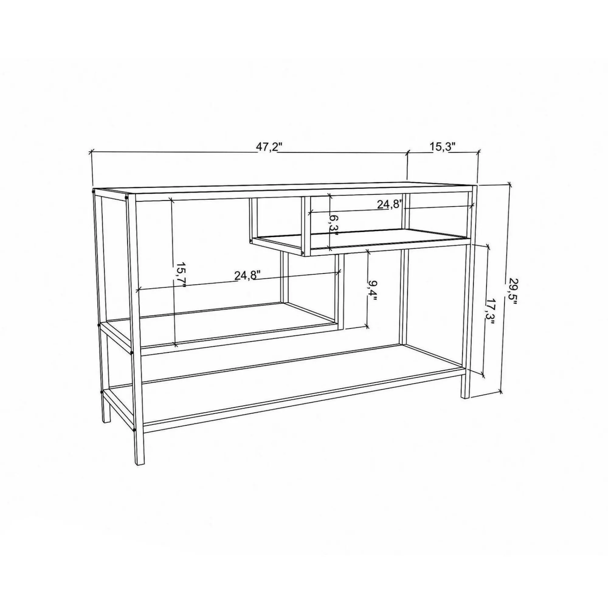 Mobile porta TV Ivette, 120x39h75 cm, Oro e Quercia<Dmora Flash Sale