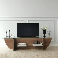 Mobile porta TV Kasuga, 158x35h40 cm,<Dmora Store