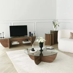 Mobile porta TV Kasuga, 158x35h40 cm,<Dmora Store