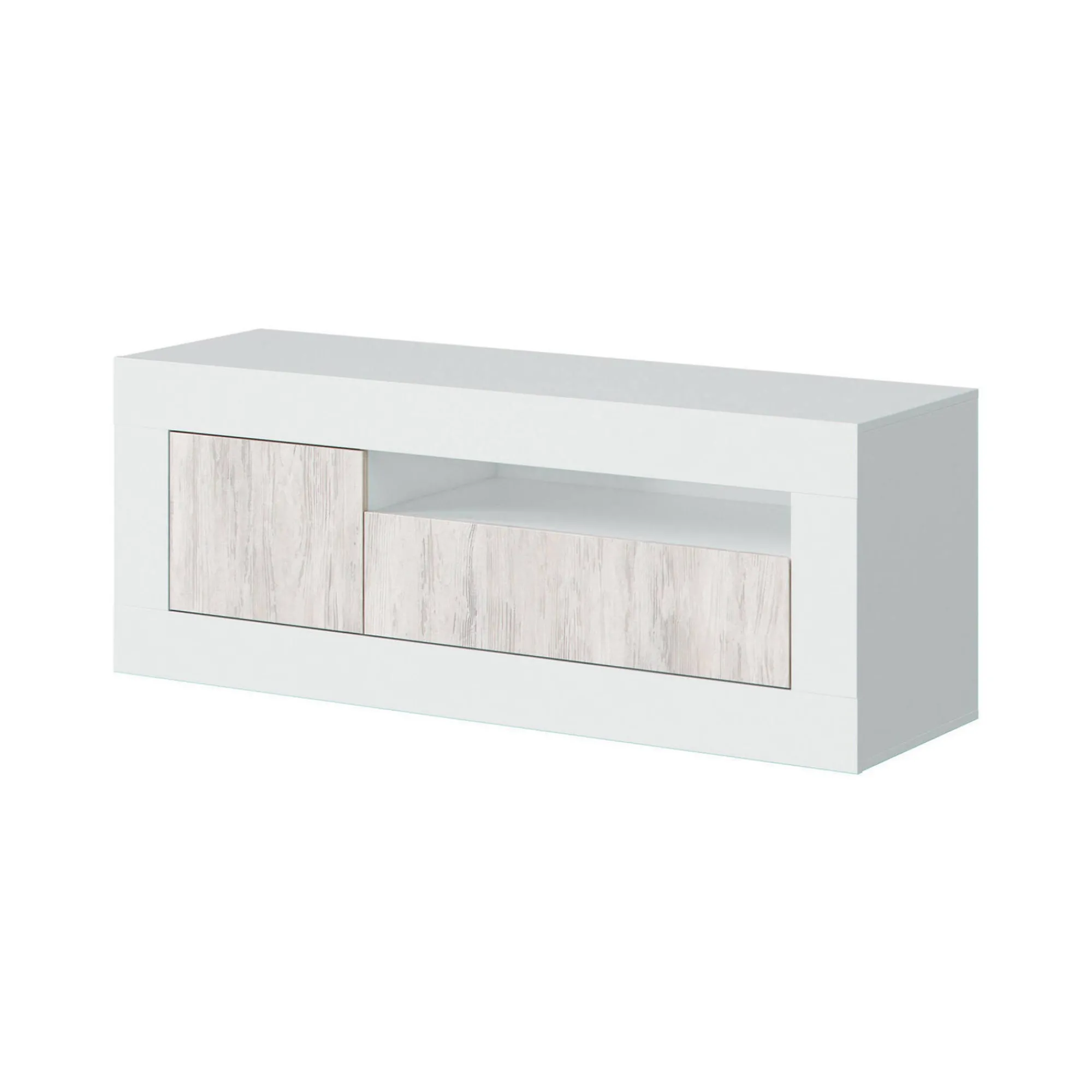 Mobile porta TV Kunzite, 139x42h53 cm, Rovere e Bianco<Dmora Best Sale