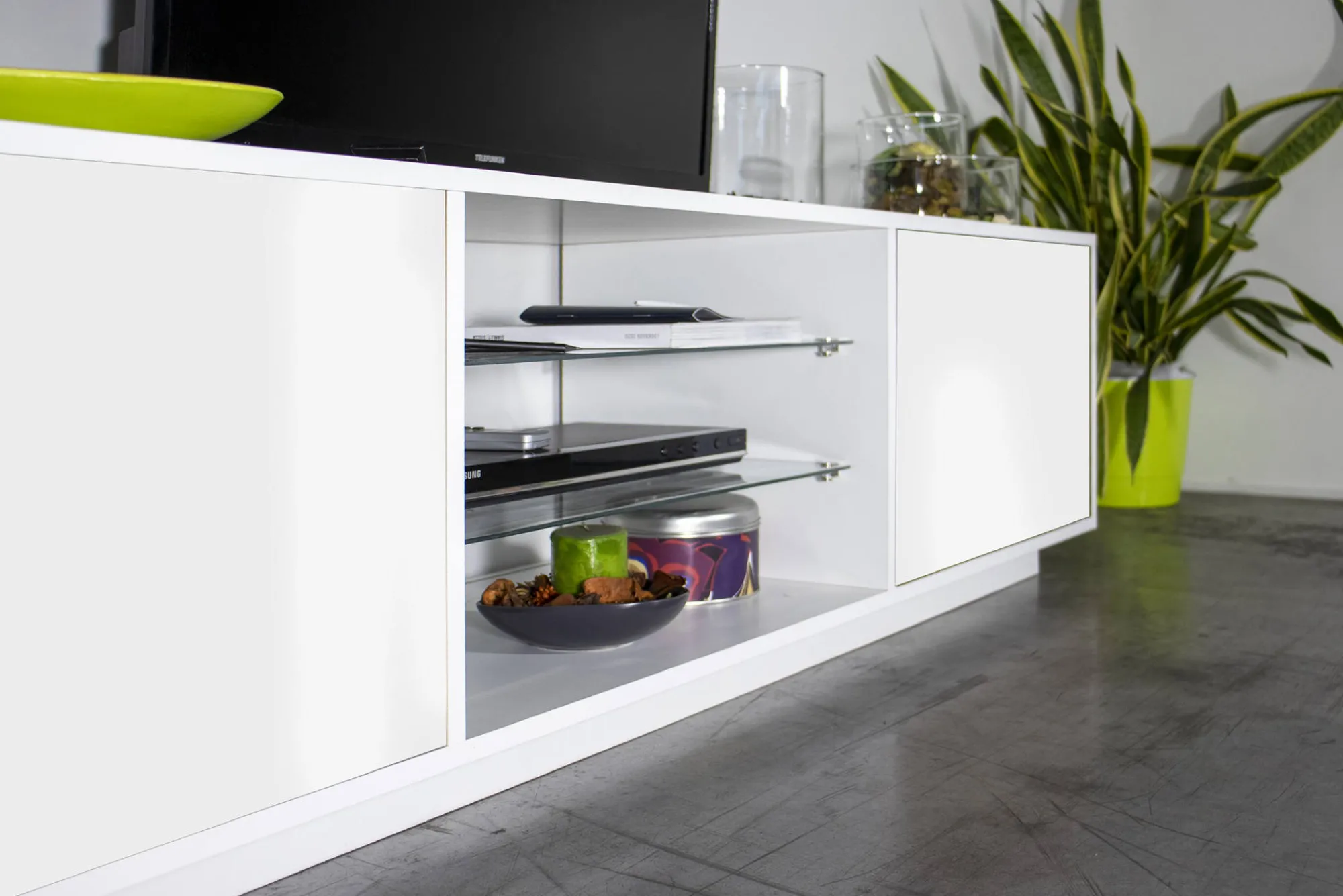 Mobile porta TV Lola, cm 180x41h46,<Dmora Clearance