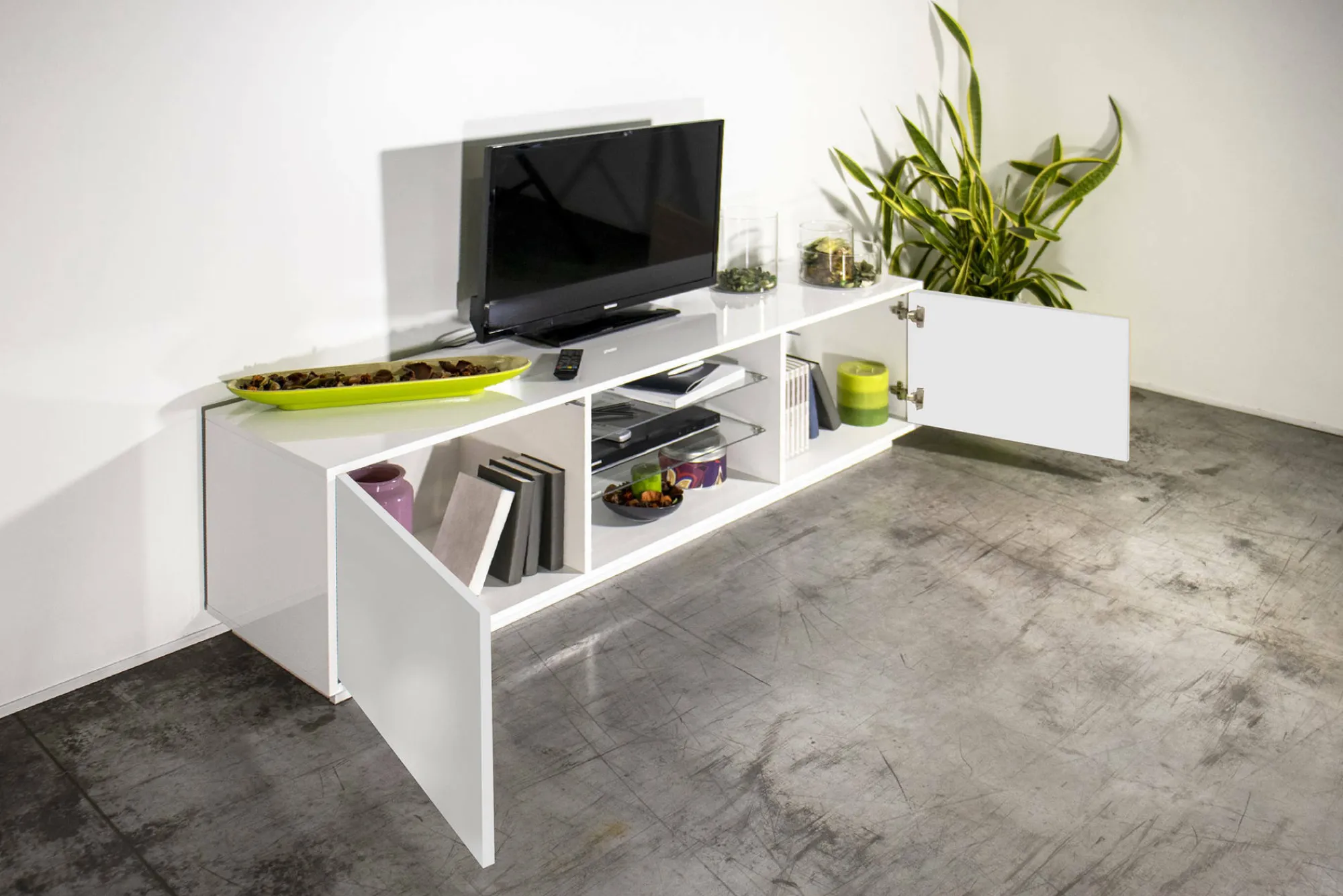Mobile porta TV Lola, cm 180x41h46,<Dmora Clearance