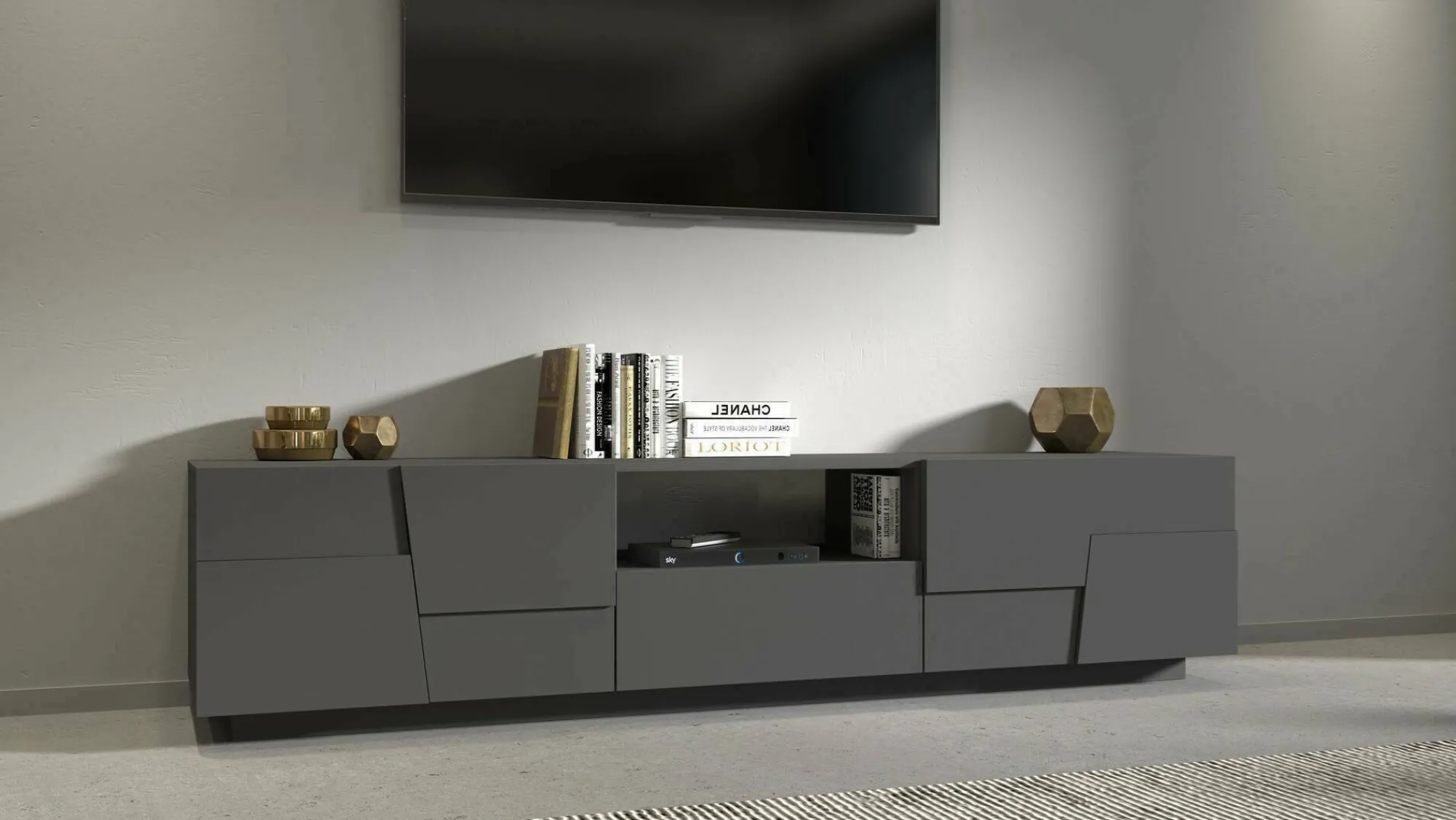 Mobile porta TV Maestrale, 220x44h46 cm,<Dmora Discount