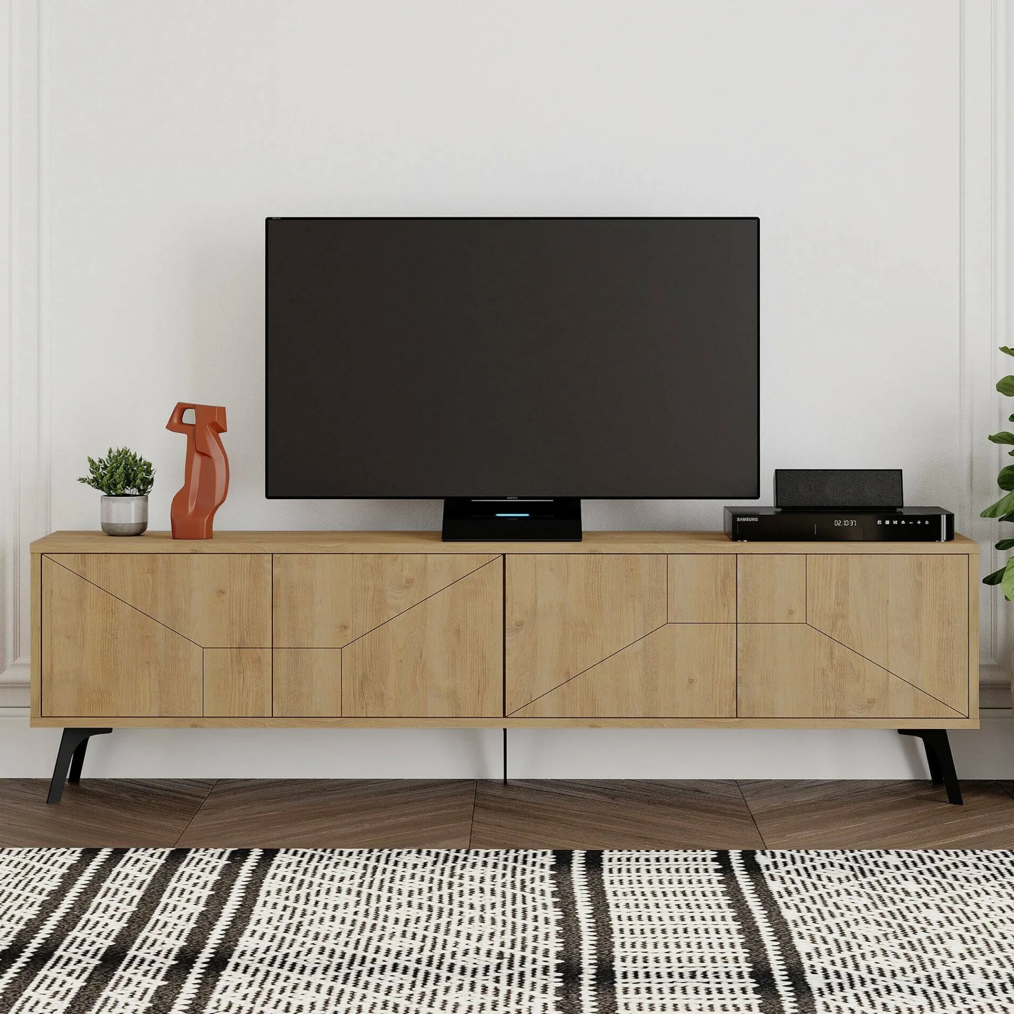 Mobile porta TV OlgadiKiev, 180x30 h50 cm,<Dmora Best Sale