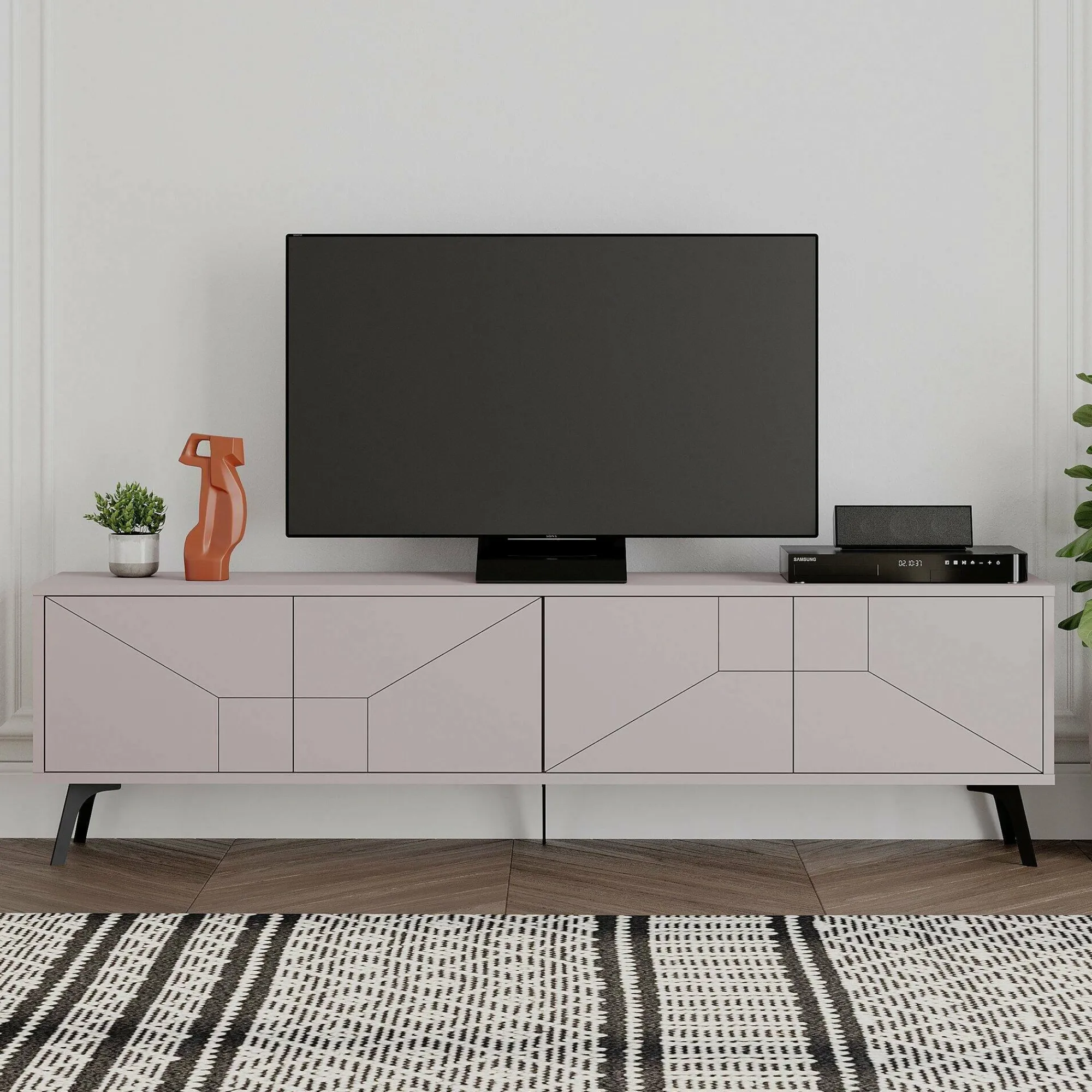 Mobile porta TV OlgadiKiev, 180x30 h50 cm,<Dmora New