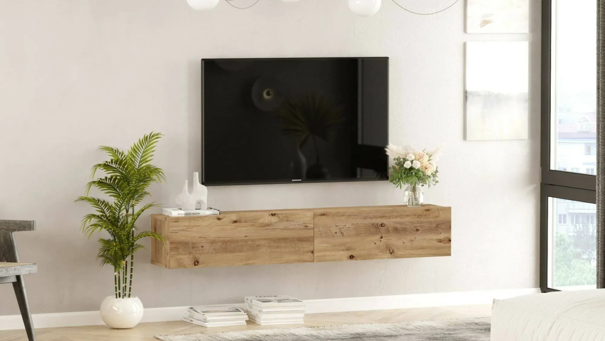 Mobile porta TV Pavone, 180x32h30 cm,<Dmora Best