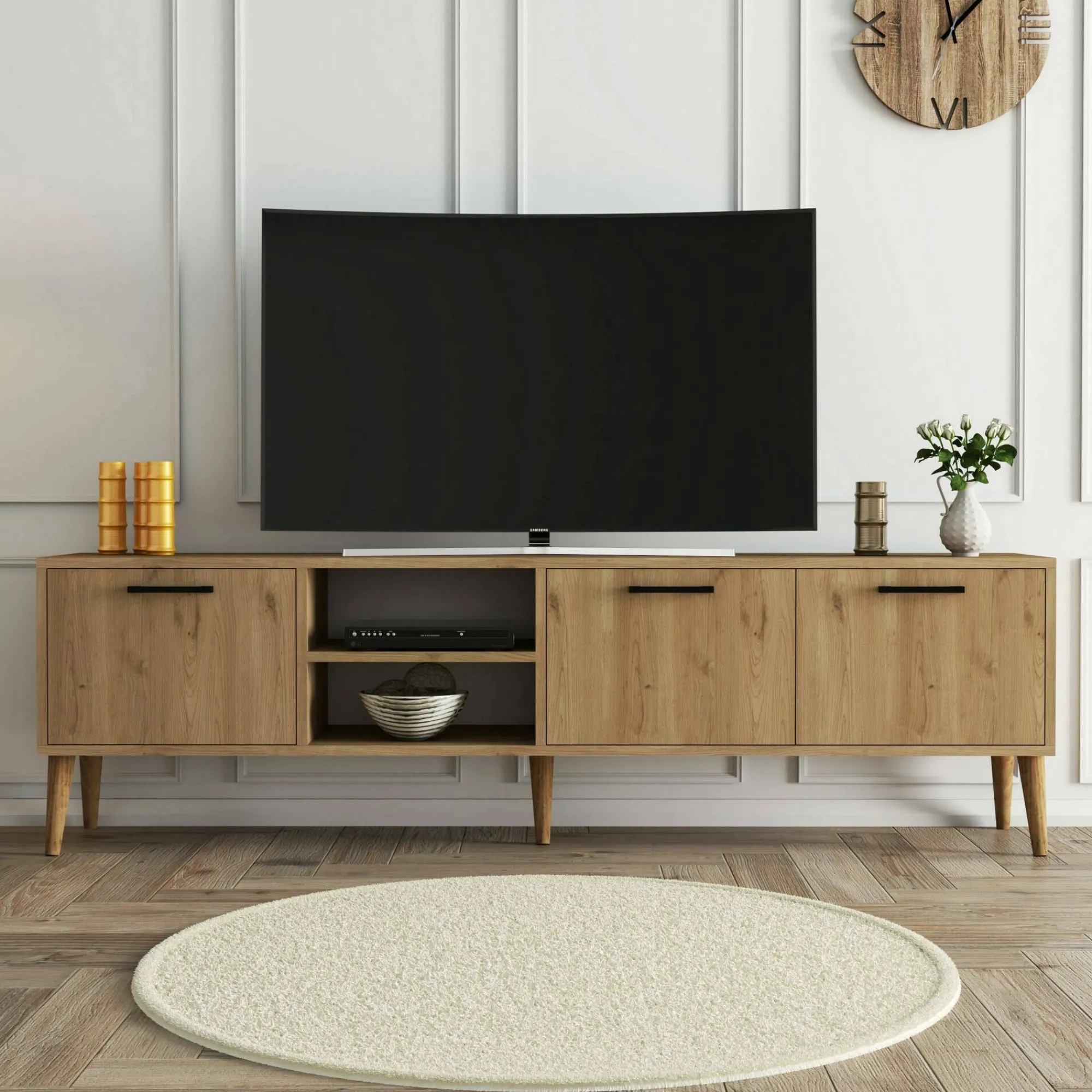 Mobile porta TV Rosita, 180x35 h53 cm,<Dmora Outlet