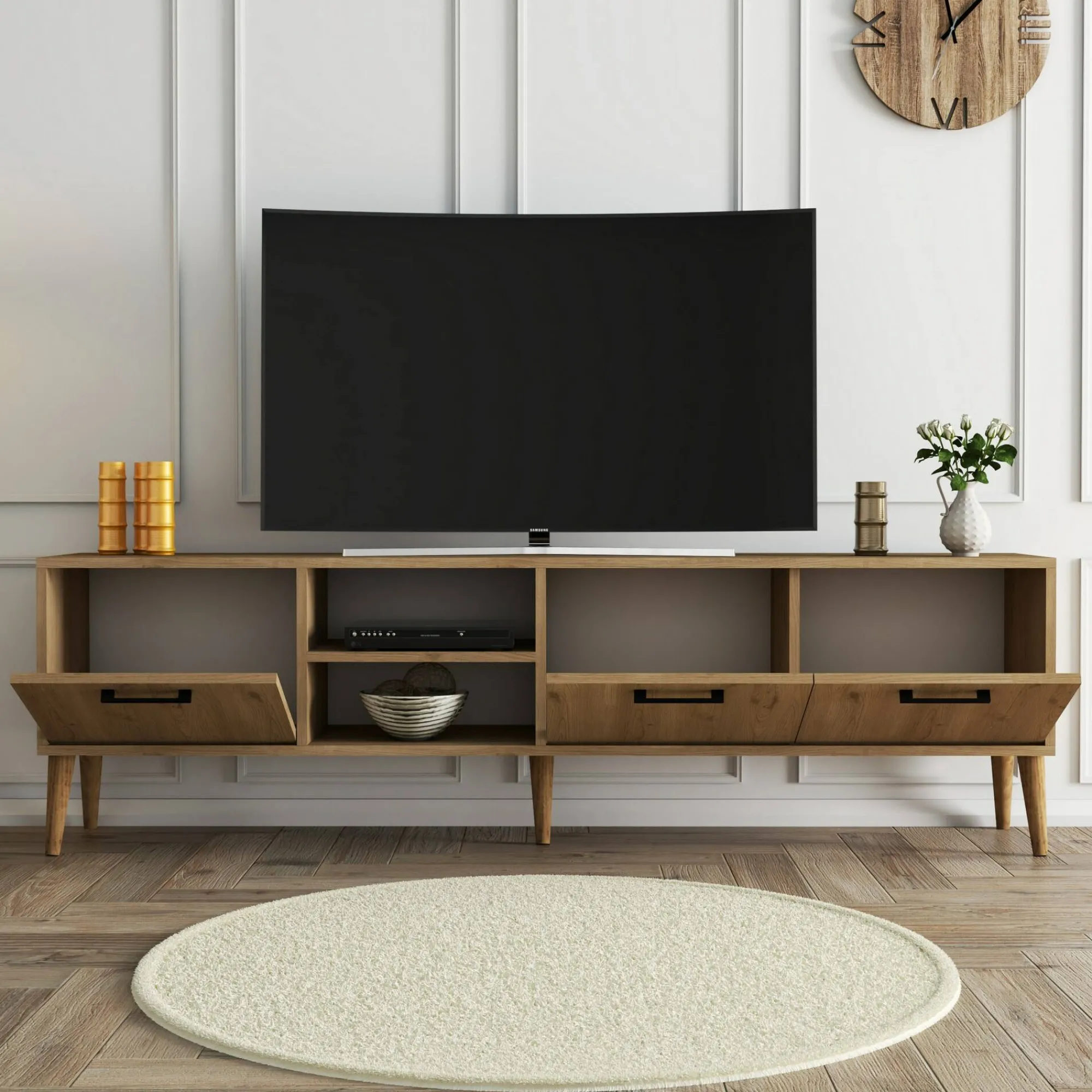 Mobile porta TV Rosita, 180x35 h53 cm,<Dmora Outlet