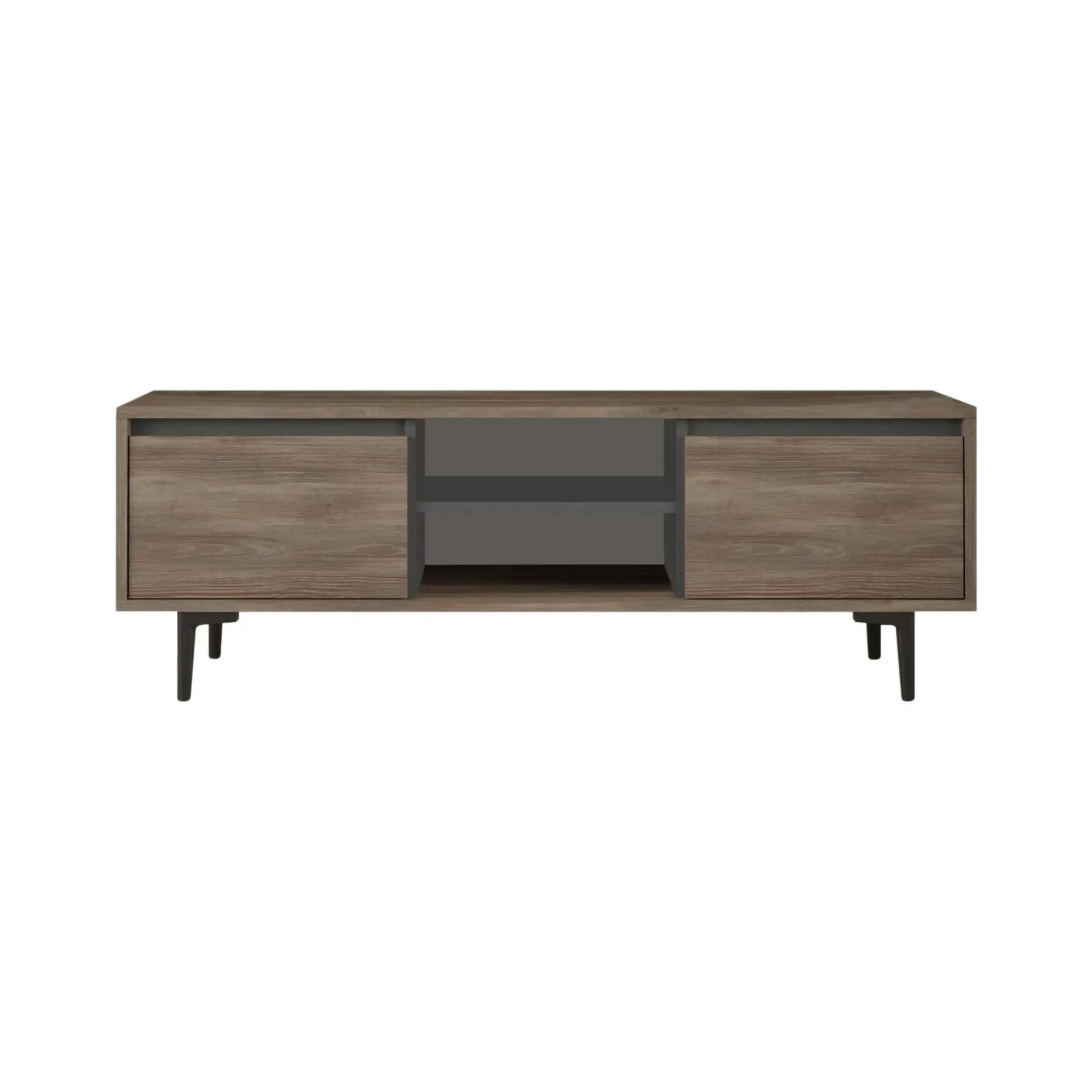 Mobile porta TV Toscana, 140x36 h48 cm, Marrone e Antracite<Dmora Store