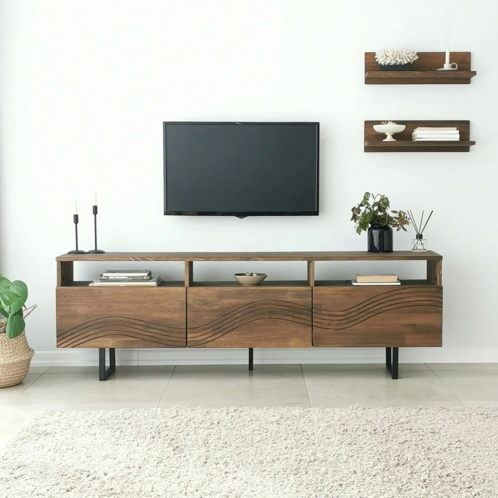 Mobile porta TV Ulana, 170x30h40 cm,<Dmora New