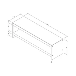 Mobile porta TV Wiley, 140x40h45 cm,<Dmora Clearance
