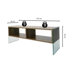 Mobile porta TV Winifred, 120x35h45 cm,<Dmora Clearance