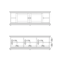 Mobile porta TV Ziba, 42x149 h51 cm,<Dmora Store