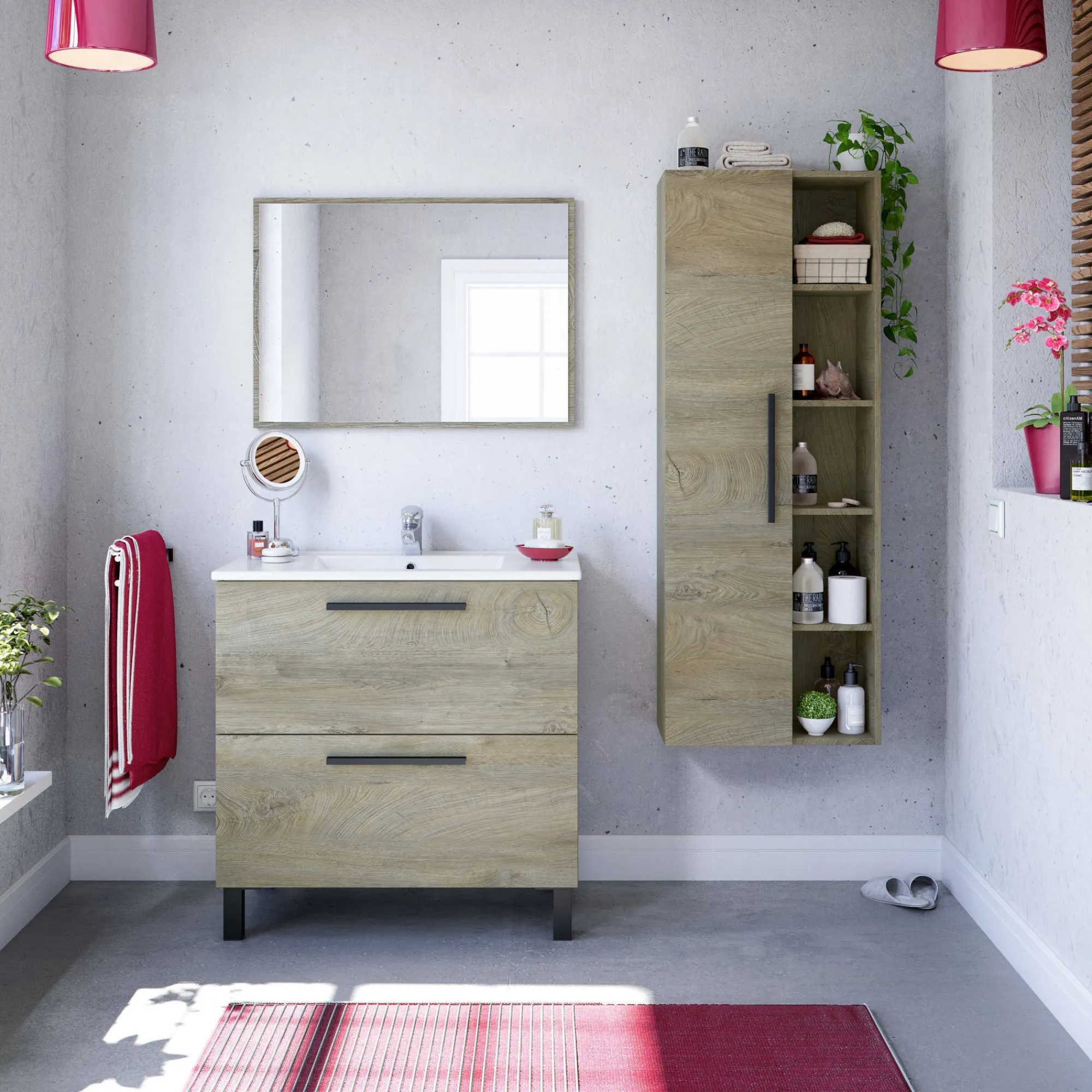 Mobile sottolavabo Abissalino, 80x45h80 cm,<Dmora Fashion