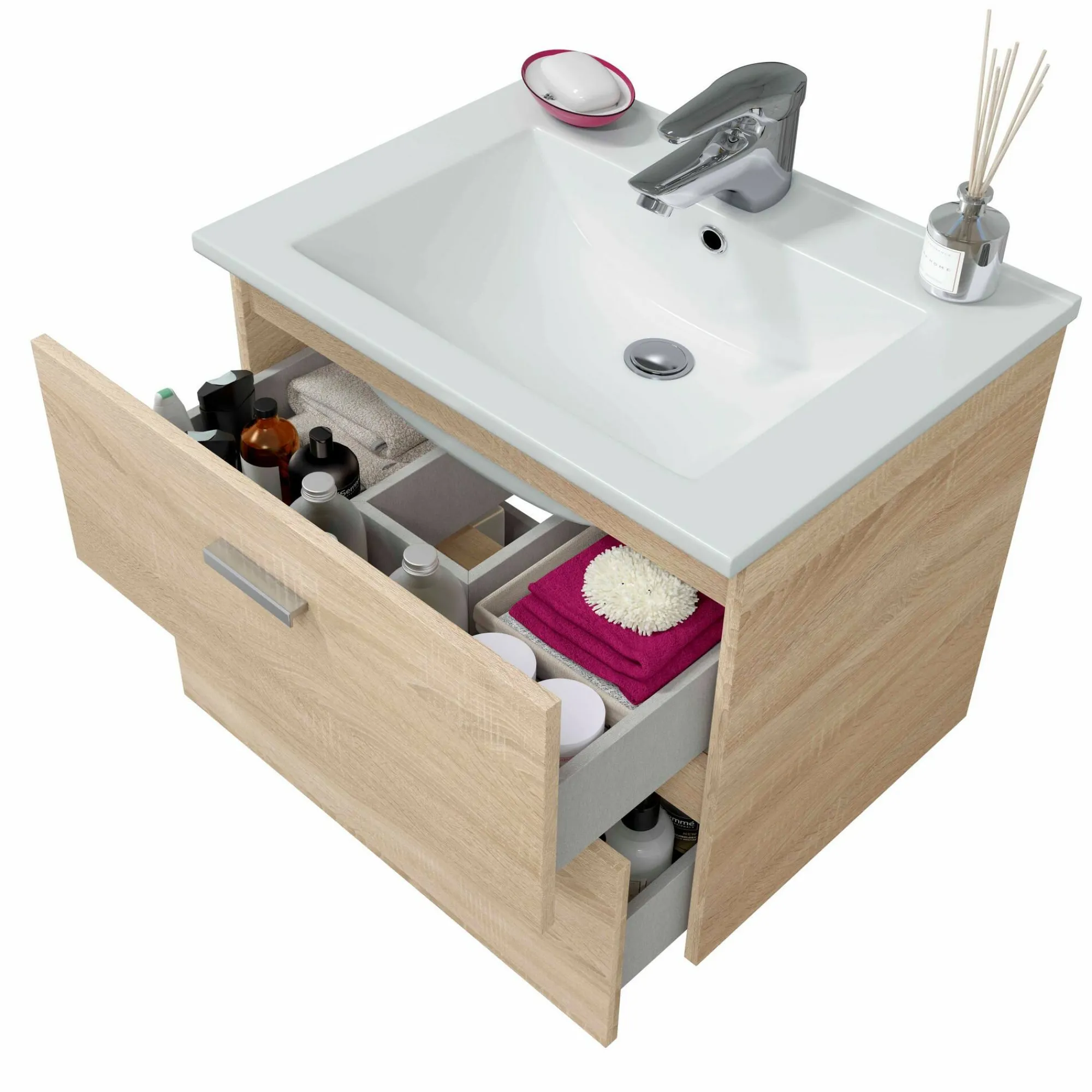 Mobile sottolavabo Doksuri, 60x45 h50 cm,<Dmora Cheap