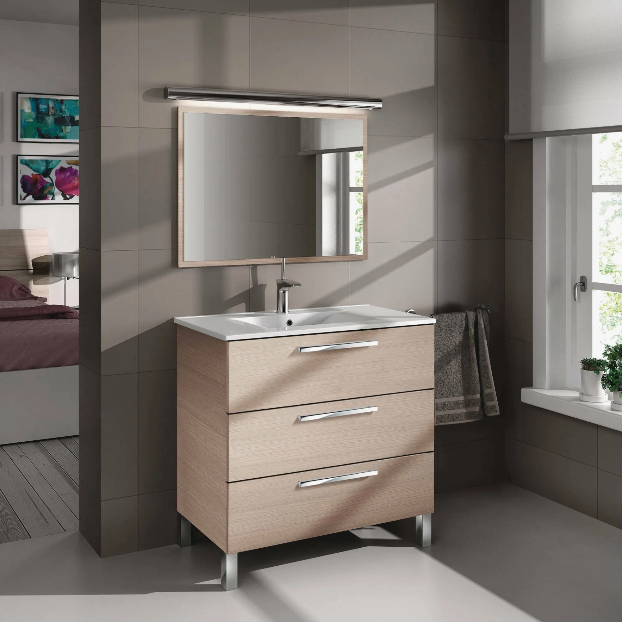 Mobile sottolavabo Elleboro, 80x45h86 cm,<Dmora Best Sale