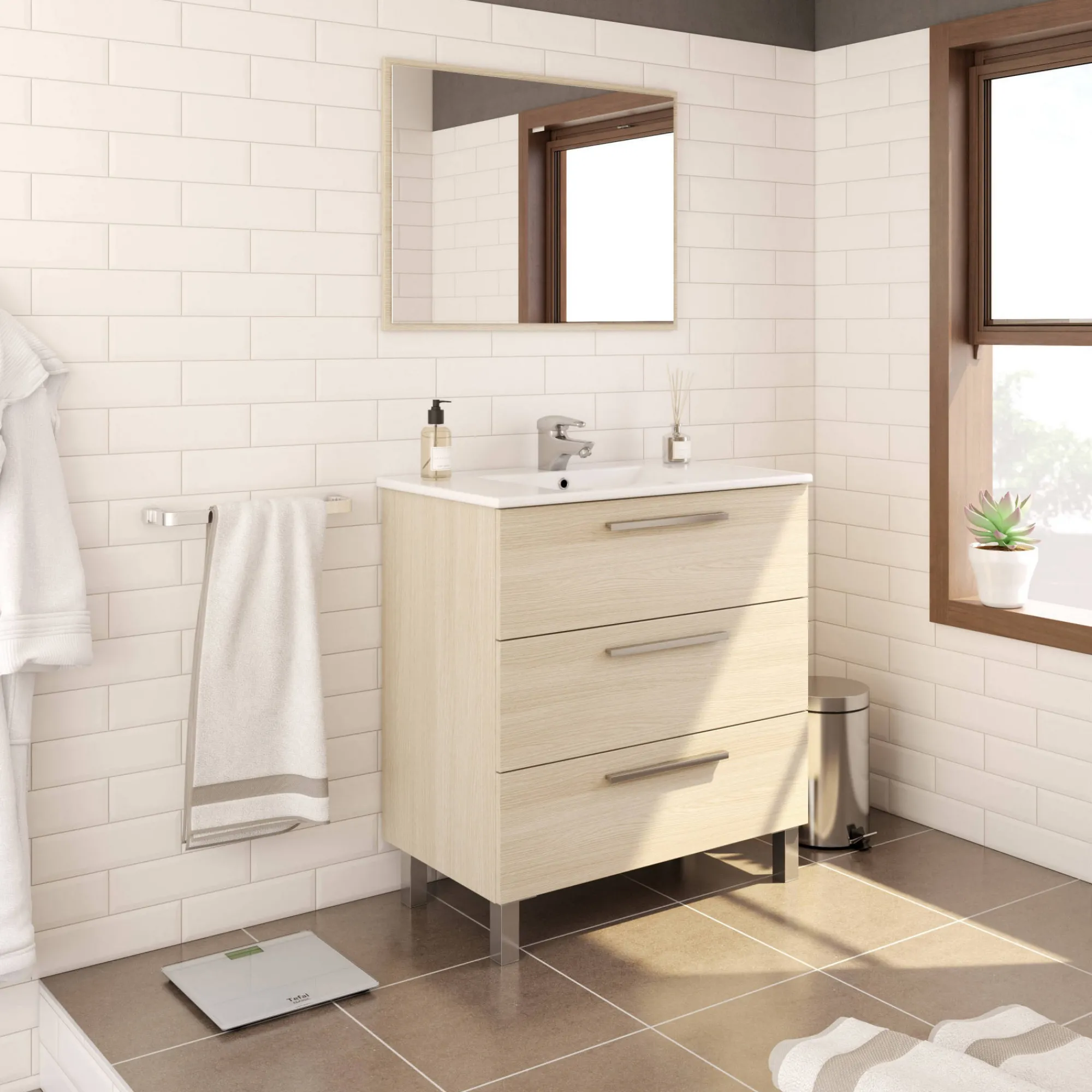 Mobile sottolavabo Elleboro, 80x45h86 cm,<Dmora Best Sale