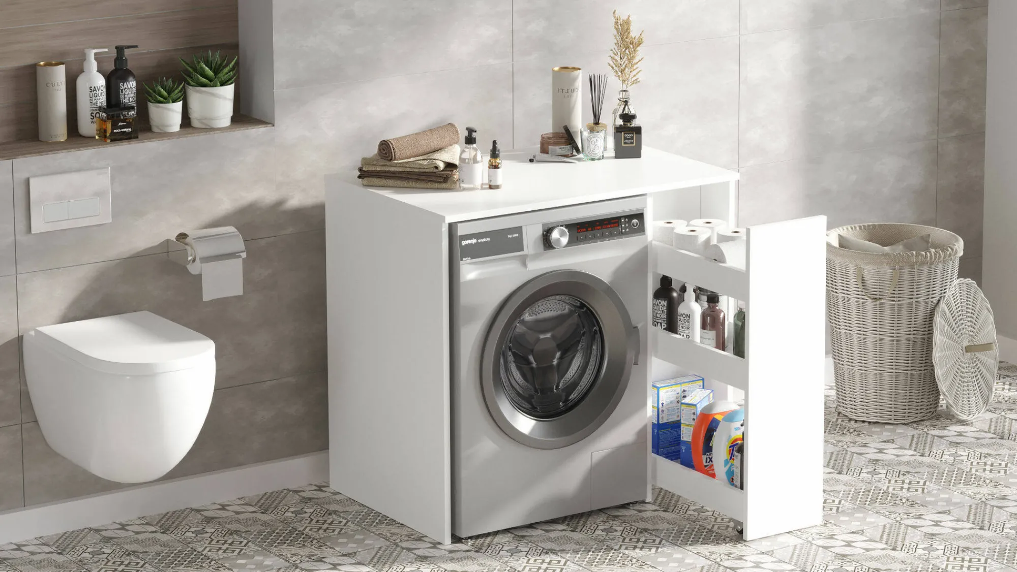 Mobile sottolavabo emile, 94x60 h88 cm,<Dmora Store