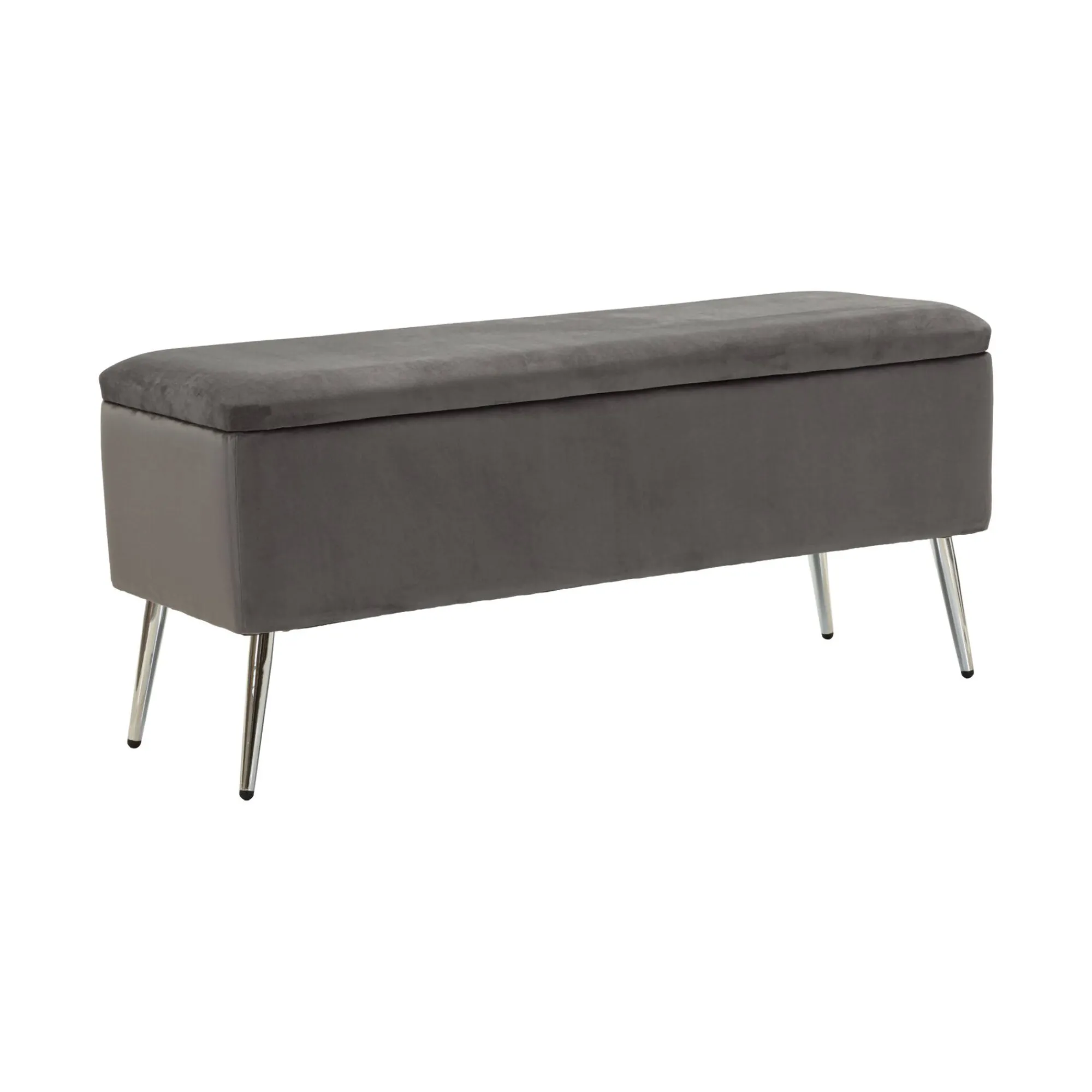 Panca Aiano, 112x42 h50 cm, Grigio e Argento<Dmora Best