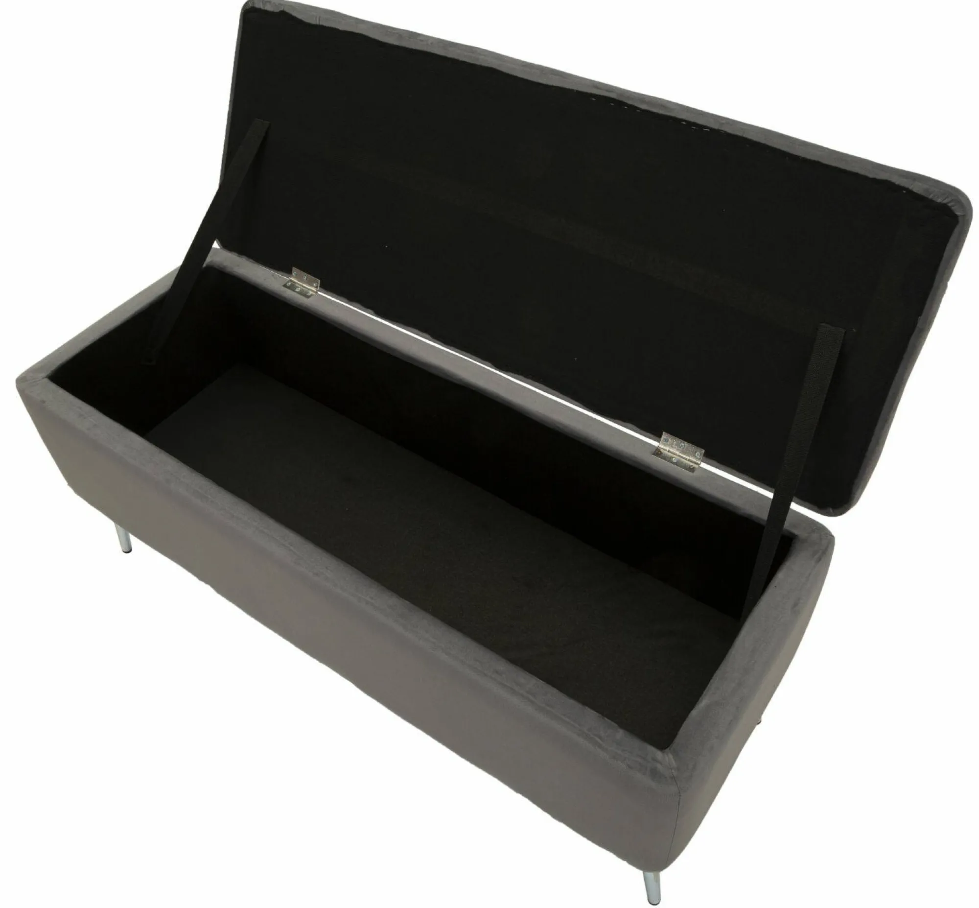 Panca Aiano, 112x42 h50 cm, Grigio e Argento<Dmora Best