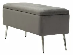 Panca Aiano, 112x42 h50 cm, Grigio e Argento<Dmora Best