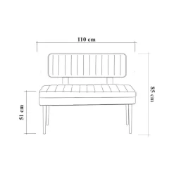 Panca Arielli, 110x40h85 cm, Noce e Antracite<Dmora Fashion