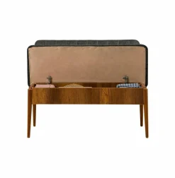 Panca Arielli, 110x40h85 cm, Noce e Antracite<Dmora Fashion