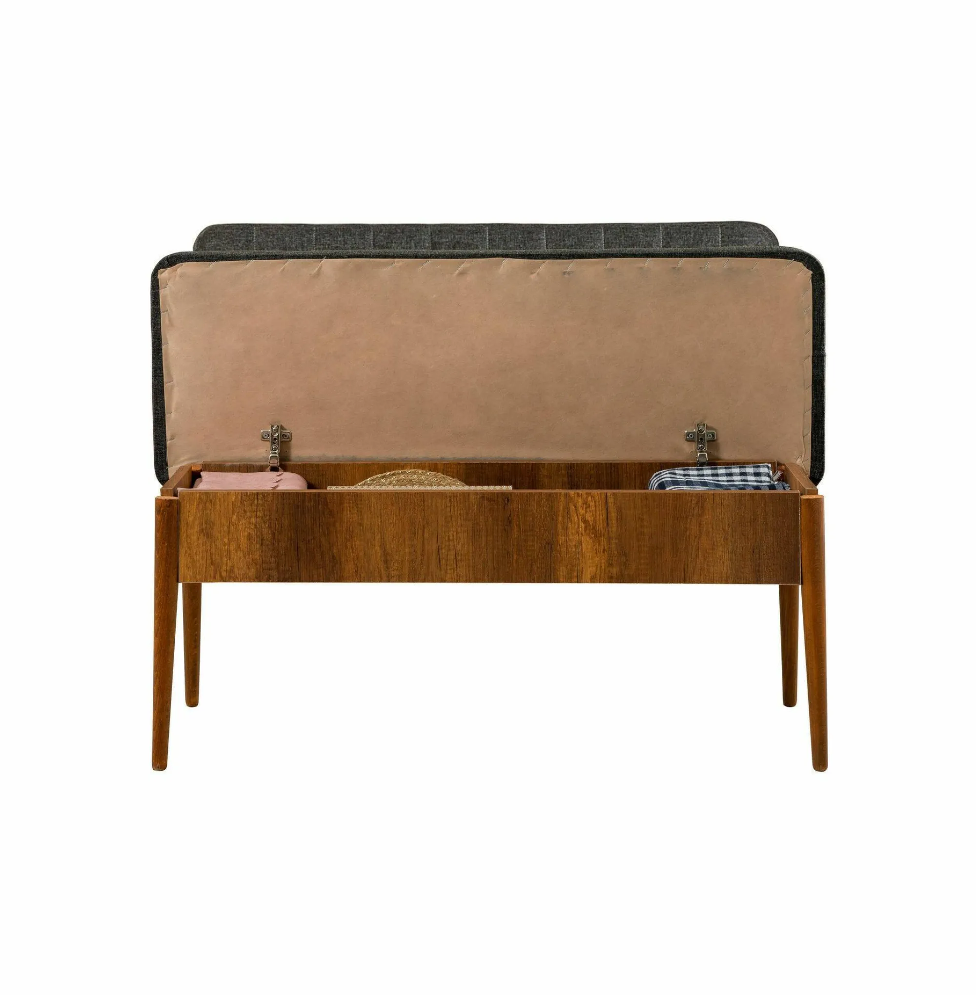 Panca Arielli, 110x40h85 cm, Noce e Antracite<Dmora Fashion