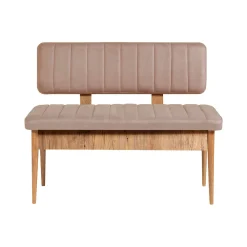 Panca Barthelemy, 110x46 h85 cm, Quercia e Cemento<Dmora Shop