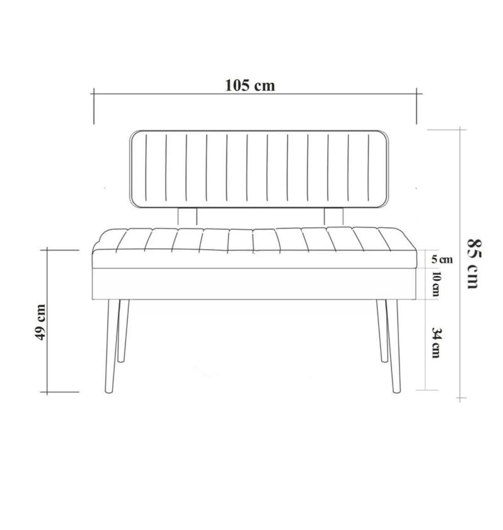 Panca Barthelemy, 90x39 h40 cm, Quercia e Antracite<Dmora Outlet