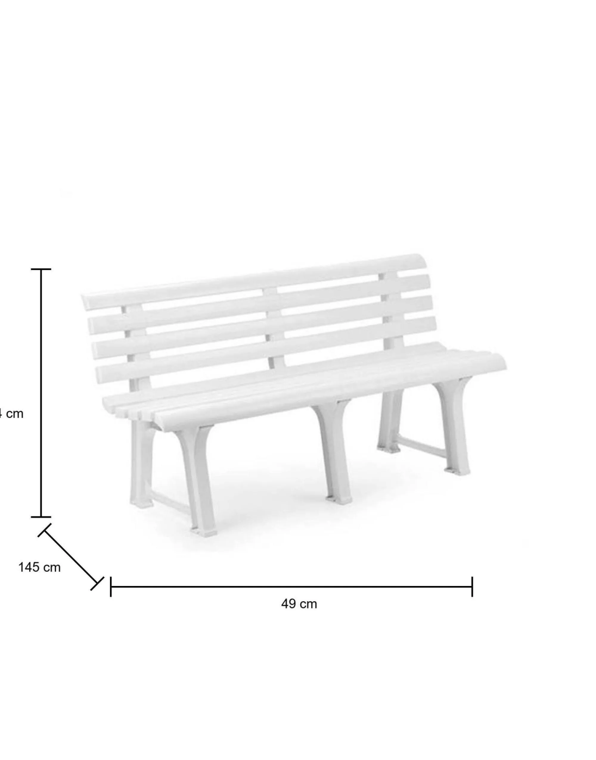 Panchina da esterno Artur, 145x49h74 cm,<Dmora Hot
