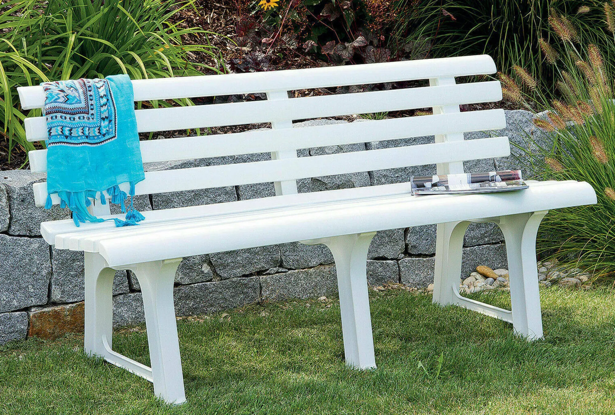 Panchina da esterno Artur, 145x49h74 cm,<Dmora Hot