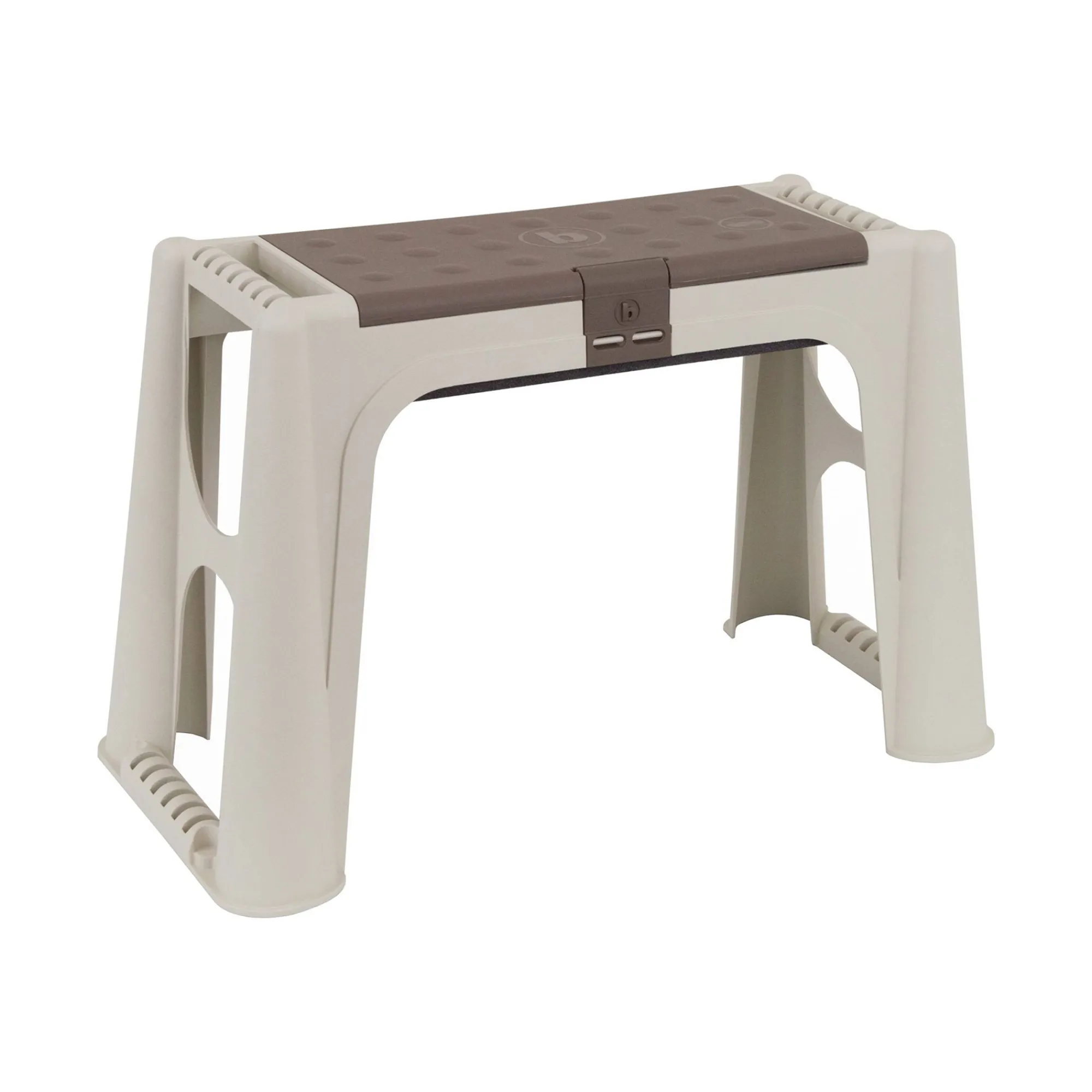 Panchina da esterno Dboffell, 58x29h37 cm, Beige e Marrone<Dmora Clearance