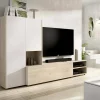 Parete attrezzata Abrino, 227x40 h141 cm, Bianco e Rovere<Dmora Best Sale