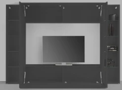 Parete attrezzata Alatri, cm 260x30h180,<Dmora Cheap