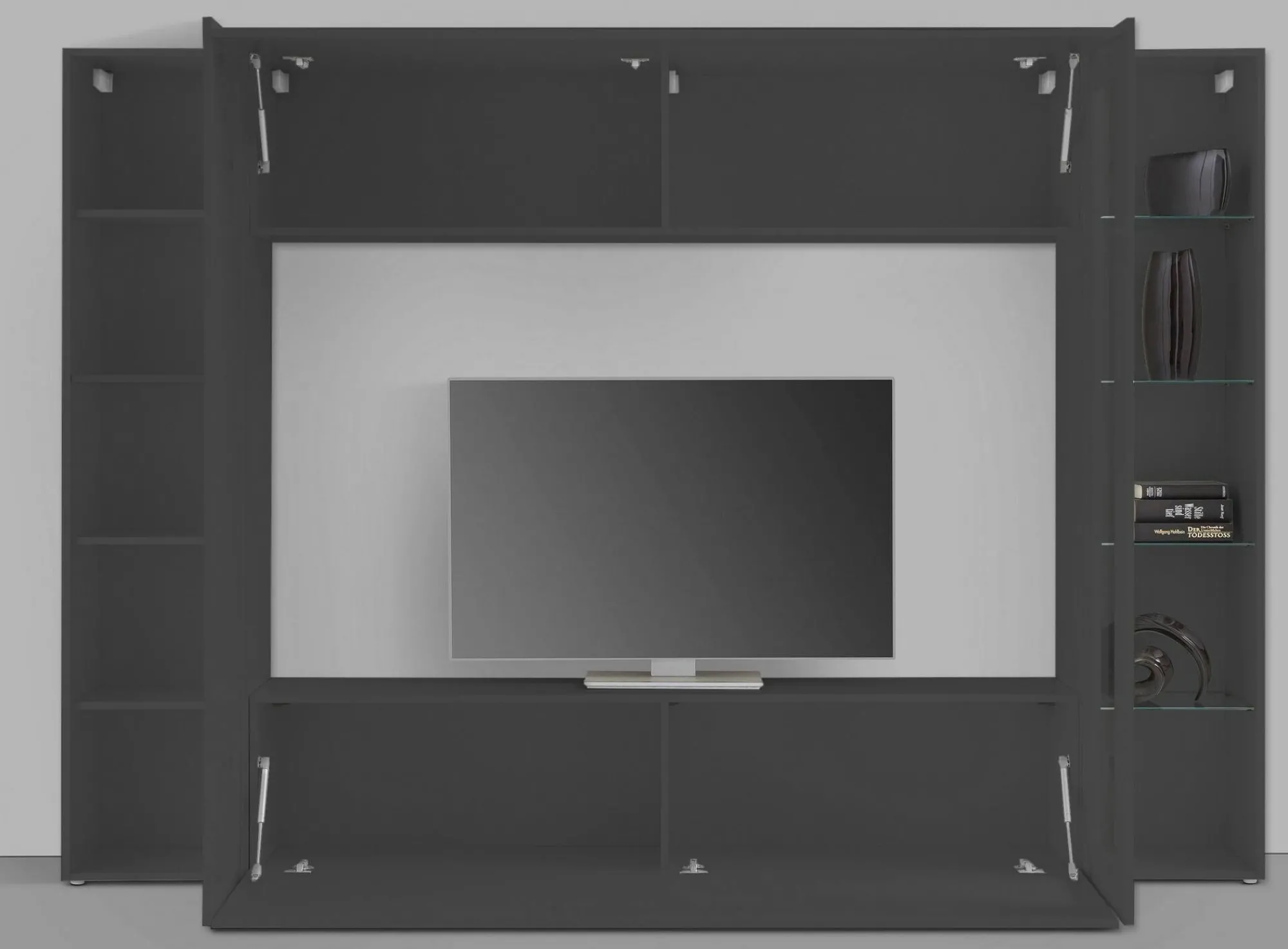 Parete attrezzata Alatri, cm 260x30h180,<Dmora Cheap