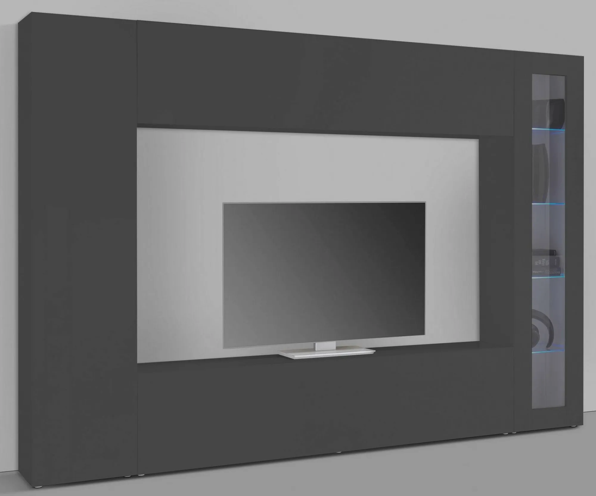 Parete attrezzata Alatri, cm 260x30h180,<Dmora Cheap