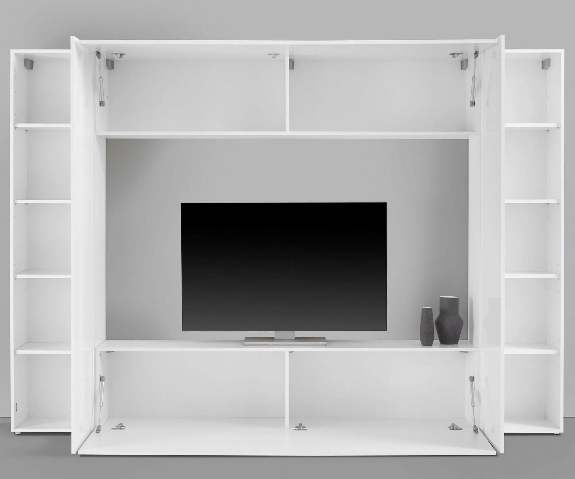 Parete attrezzata Amel, cm 260x30h180,<Dmora Online