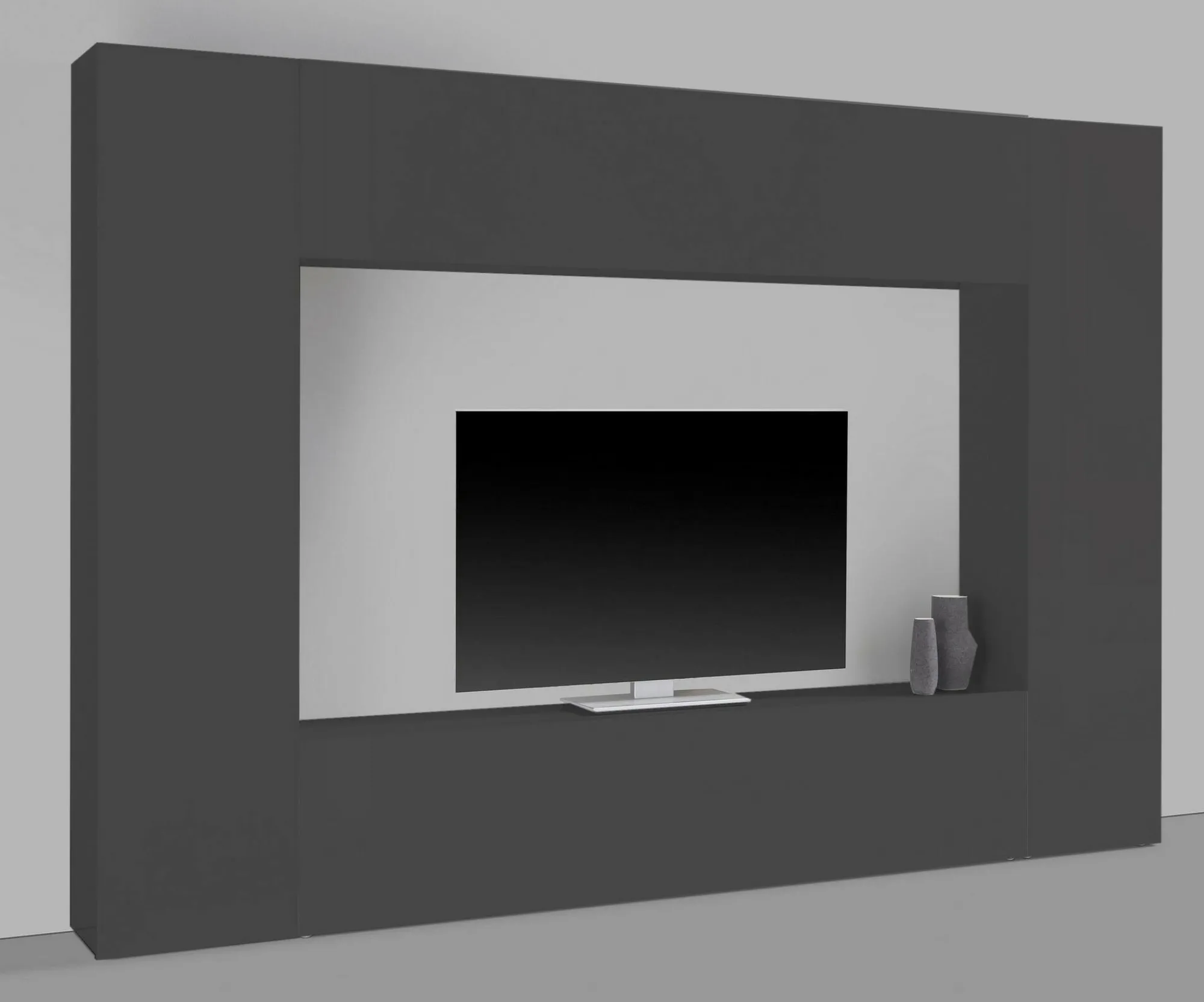 Parete attrezzata Amel, cm 260x30h180,<Dmora Discount