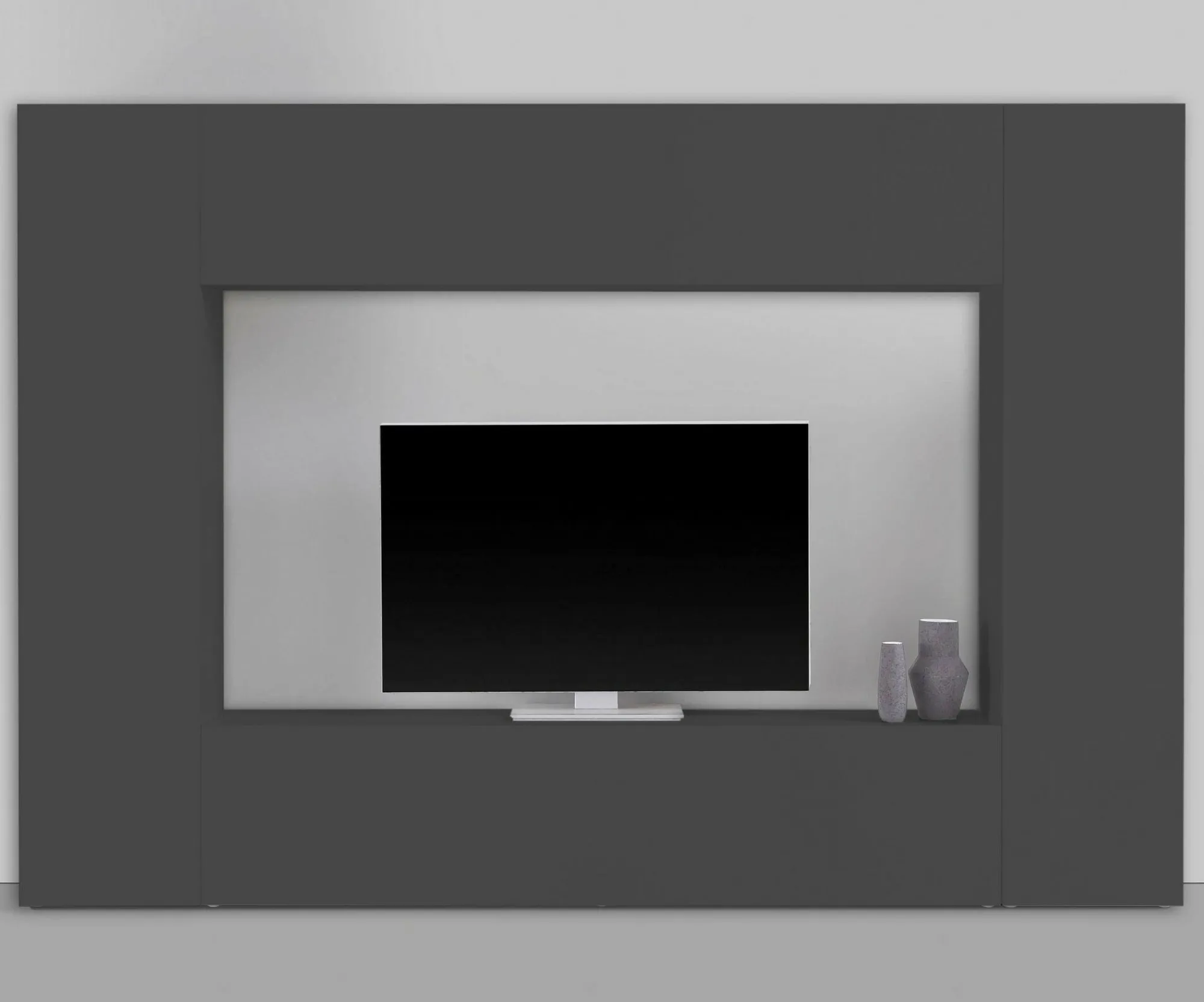 Parete attrezzata Amel, cm 260x30h180,<Dmora Discount
