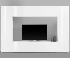 Parete attrezzata Amel, cm 260x30h180,<Dmora Online