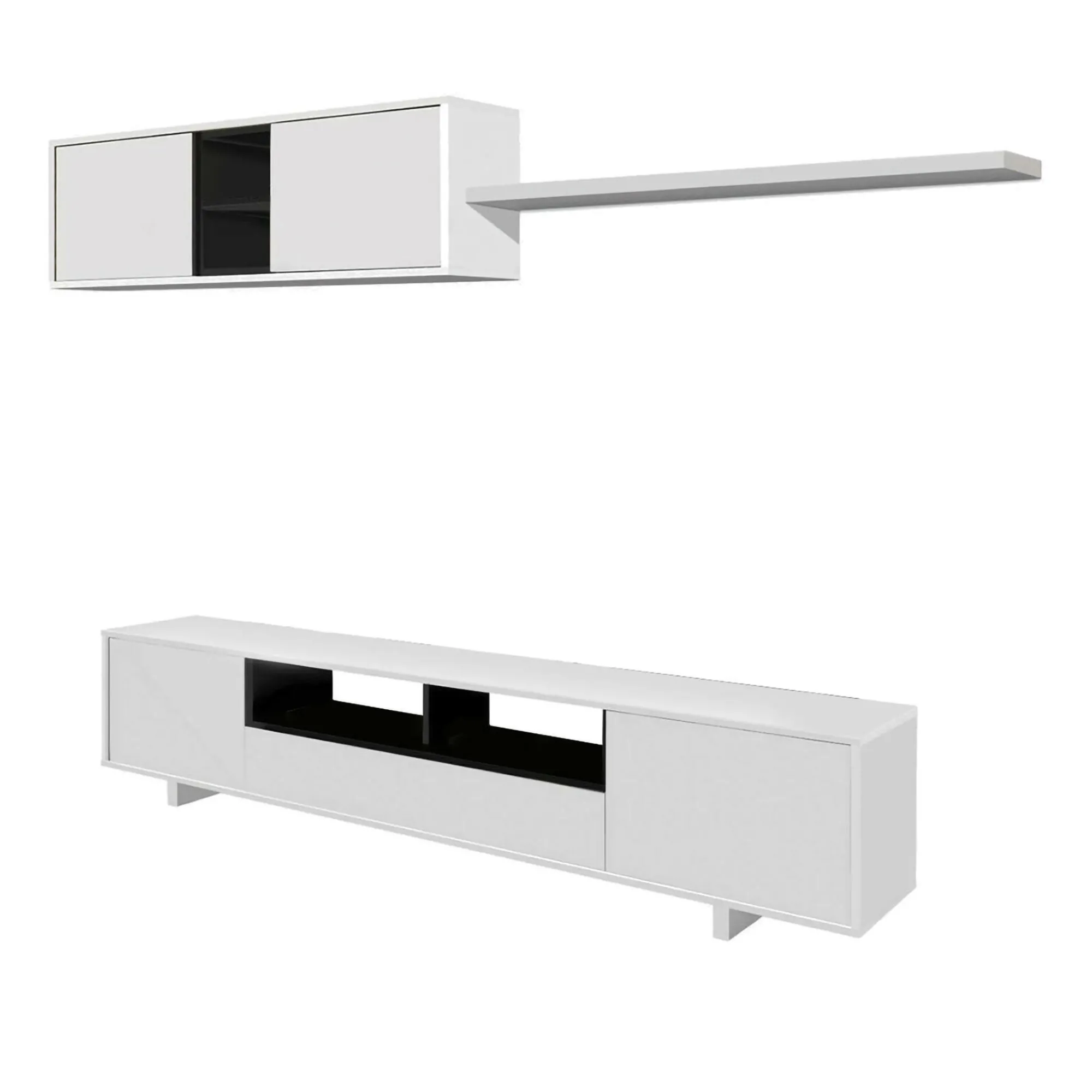 Parete attrezzata Angora, 260x41h46 cm,<Dmora Cheap