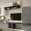 Parete attrezzata Apollonie, 295x40 h192 cm, Ardesia e Grigio<Dmora Hot