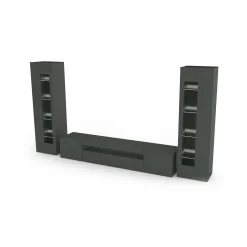 Parete attrezzata Aslhey, cm 290x40h162,<Dmora Cheap