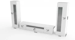 Parete attrezzata Aslhey, cm 290x40h162,<Dmora Outlet