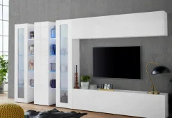 Parete attrezzata Atta, cm 340x30h180,<Dmora Best