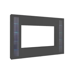 Parete attrezzata Bellizzi, cm 260x30h180,<Dmora Fashion