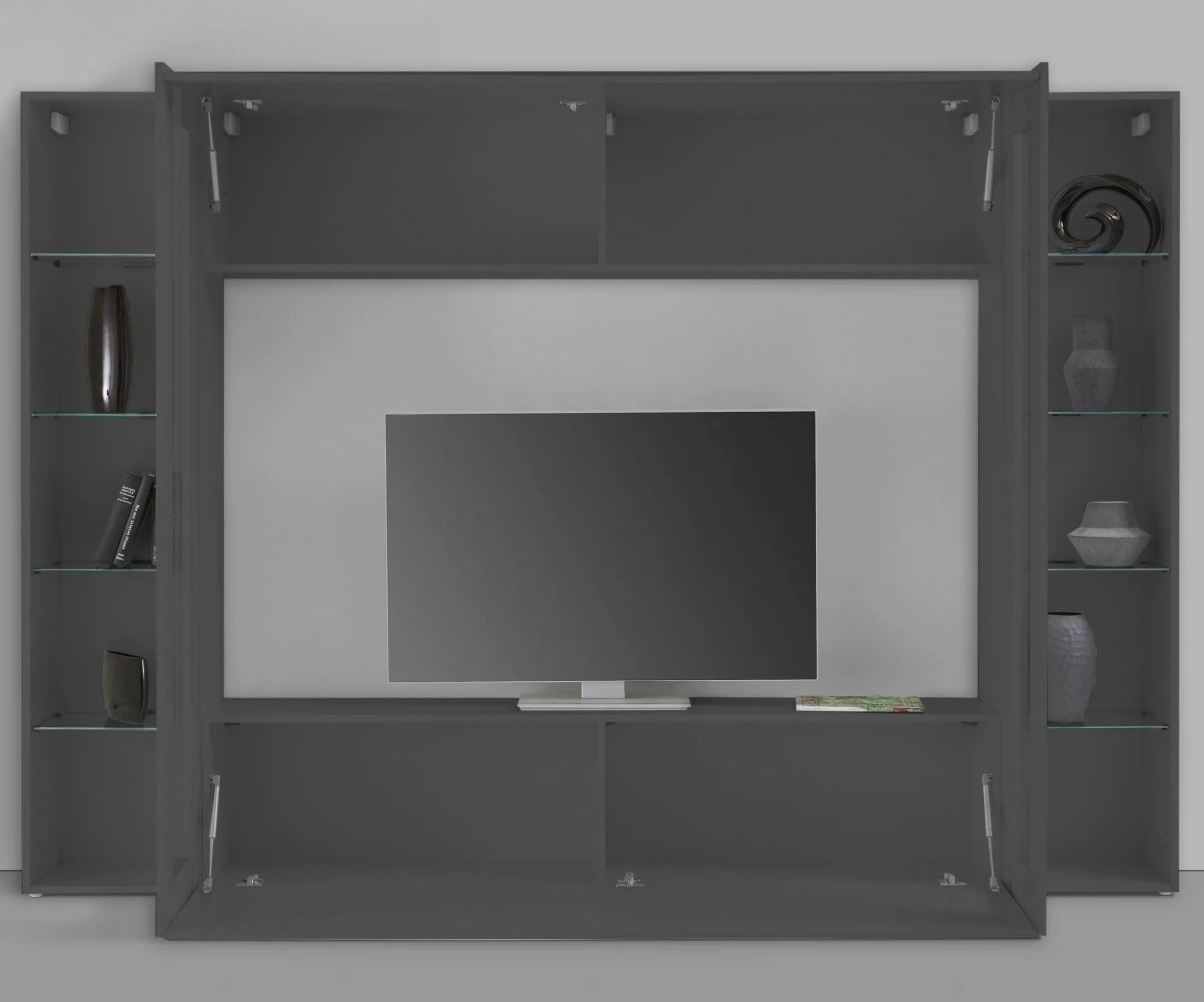 Parete attrezzata Bellizzi, cm 260x30h180,<Dmora Fashion